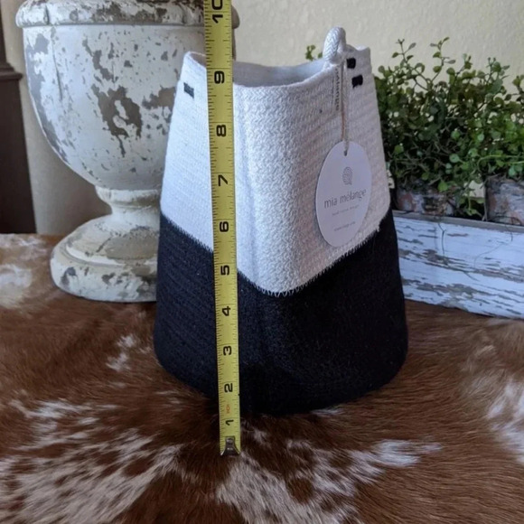 NWT Mia Melange Color Block 100% Cotton Rope Sustainable Foldable Clutch Bag - Picture 3 of 3